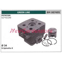 Cilindro pistone segmenti GREEN LINE motore potatore GLP 4212AE 007495 | Newgardenstore.eu