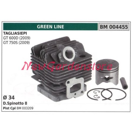 Cilindro pistone segmenti GREEN LINE motore tagliasiepe GT 600D 750S 004455 | Newgardenstore.eu