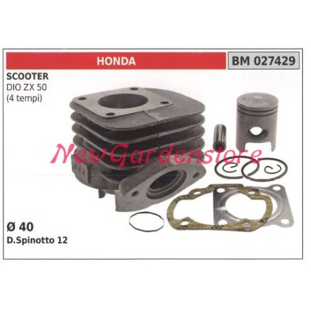 Cilindro pistone segmenti HONDA motore scooter DIO ZX 50 4 tempi 027429 | Newgardenstore.eu