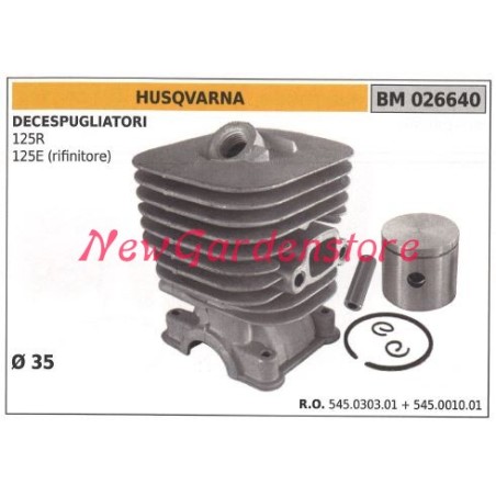 Segments de cylindre de piston HUSQVARNA 125R 125E moteur de débroussailleuse 026640 | Newgardenstore.eu