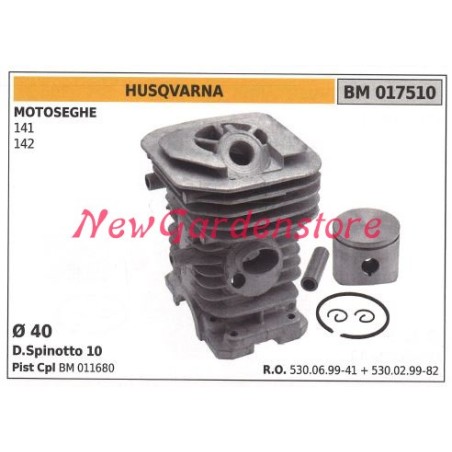 Segments de cylindre HUSQVARNA moteur de tronçonneuse 141 142 017510 | Newgardenstore.eu