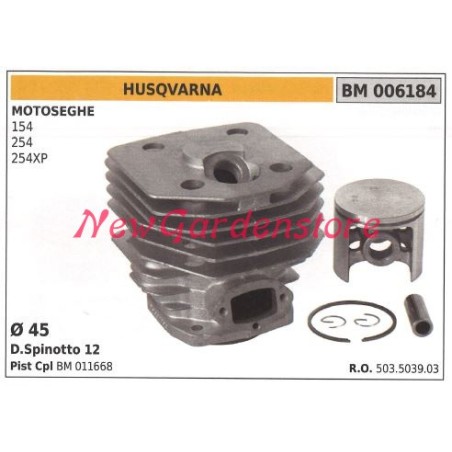 Cilindro pistone segmenti HUSQVARNA motore motosega 154 254 254XP 006184 | Newgardenstore.eu