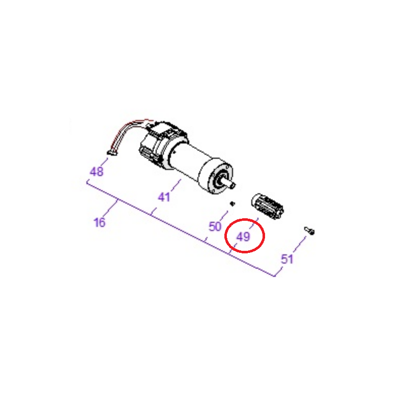 Motor Rueda Ambrogio 4.0 Hexágono: 042Z18100A