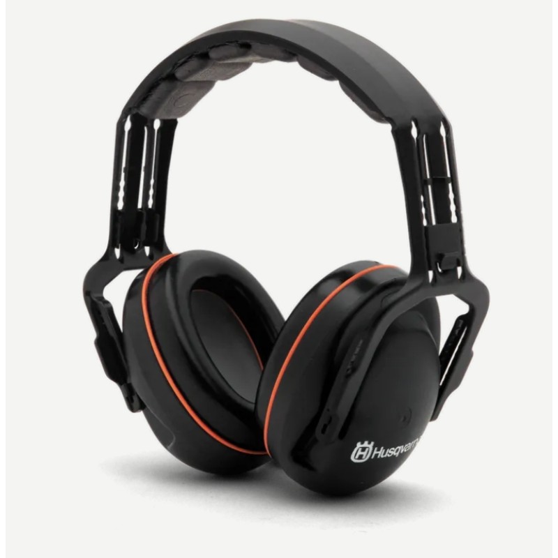 HUSQVARNA adjustable headphones with soft, lightweight padded headband