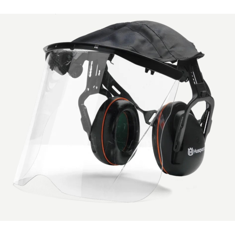 Cuffie protettive HUSQVARNA con visiera in Perspex e copertura superiore