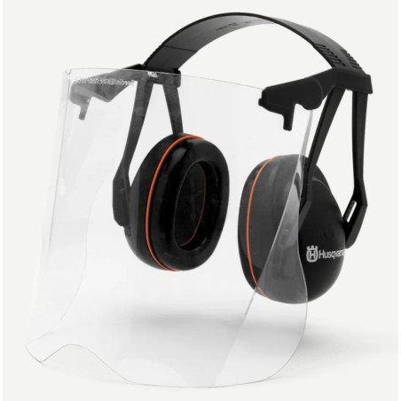 HUSQVARNA Schutzkopfhörer mit Plexiglasvisier für Nacharbeiten | Newgardenstore.eu