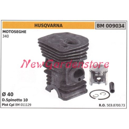 Cilindro pistone segmenti HUSQVARNA motore motosega 340 009034 | Newgardenstore.eu