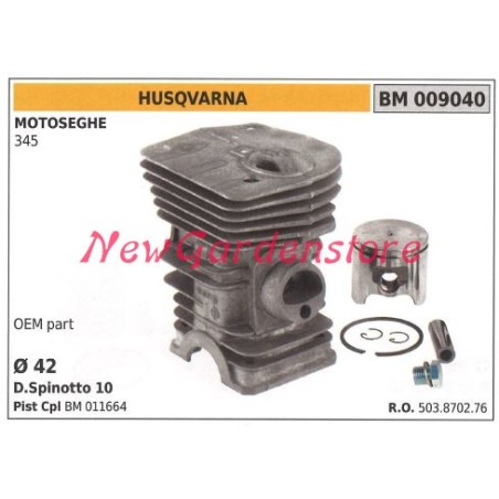 Segments de piston de cylindre HUSQVARNA moteur de tronçonneuse 345 009040 | Newgardenstore.eu