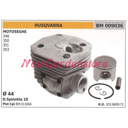 Cilindro pistone segmenti HUSQVARNA motore motosega 346 350 351 353 009036 | Newgardenstore.eu