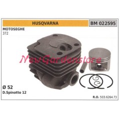 Cilindro pistone segmenti HUSQVARNA motore motosega 372 022595