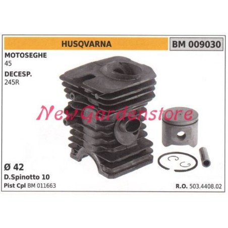 Cilindro pistone segmenti HUSQVARNA motore motosega 45 009030 | Newgardenstore.eu