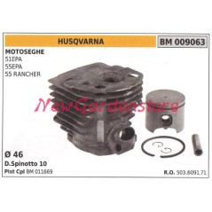 Cilindro pistone segmenti HUSQVARNA motore motosega 51EPA 55EPA 009063 | Newgardenstore.eu