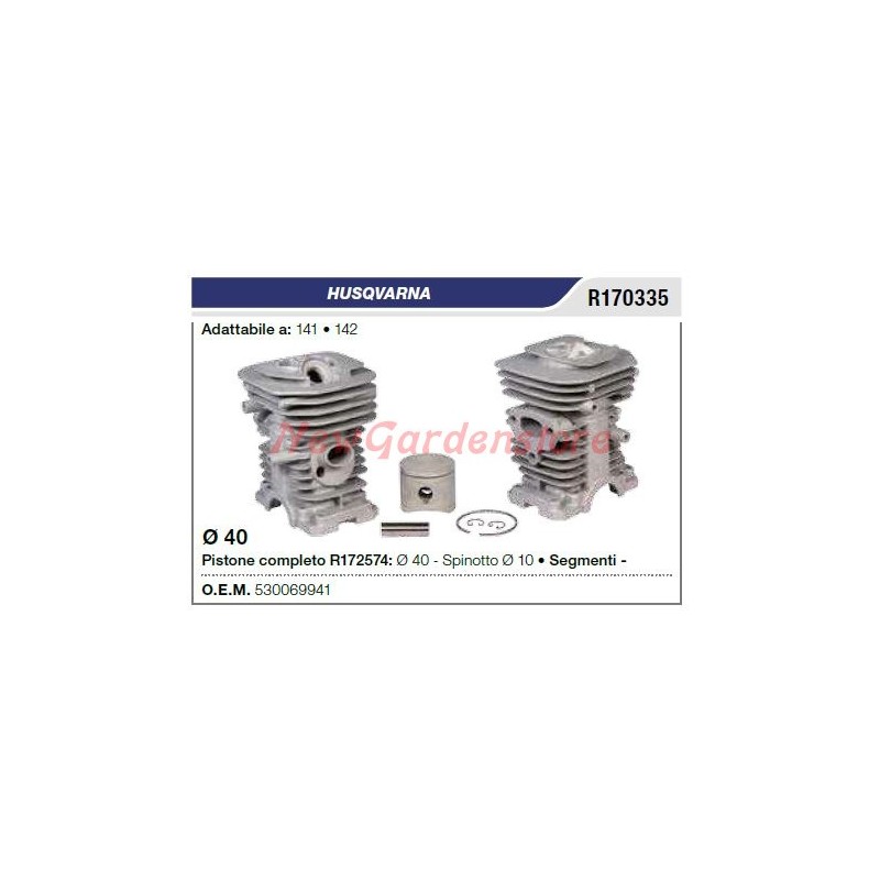 Segments de cylindre à piston HUSQVARNA tronçonneuse 141 142 R170335