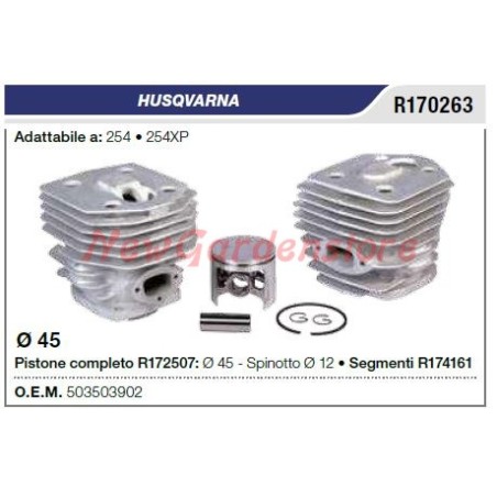 Piston cylinder segments HUSQVARNA chainsaw 254 254XP R170263 | Newgardenstore.eu