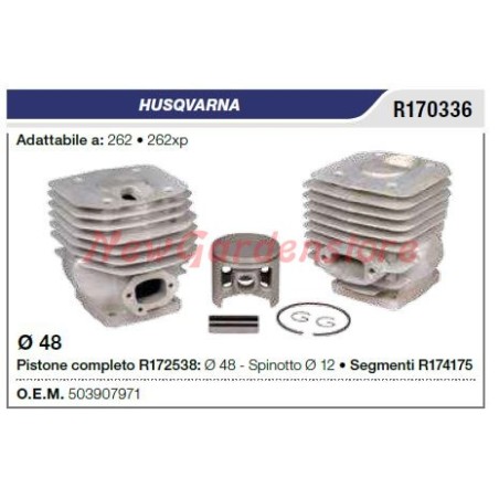 HUSQVARNA motosierra 262 262XP segmentos pistón cilindro R170336 | Newgardenstore.eu