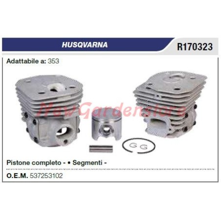 Cilindro pistone segmenti HUSQVARNA motosega 353 R170323 | Newgardenstore.eu