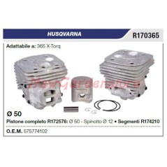 Cilindro pistone segmenti HUSQVARNA motosega 365 X-Torq R170365