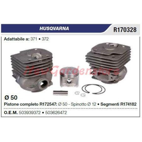 Cylinder piston rings HUSQVARNA chainsaw 371 372 R170328 | Newgardenstore.eu