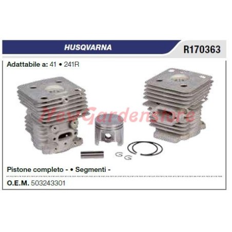 Cylinder piston rings HUSQVARNA chainsaw 41 241R R170363 | Newgardenstore.eu