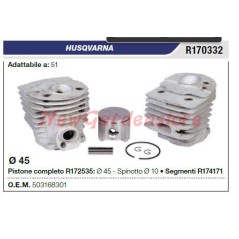 Segments de cylindre de piston HUSQVARNA tronçonneuse 51 R170332 | Newgardenstore.eu