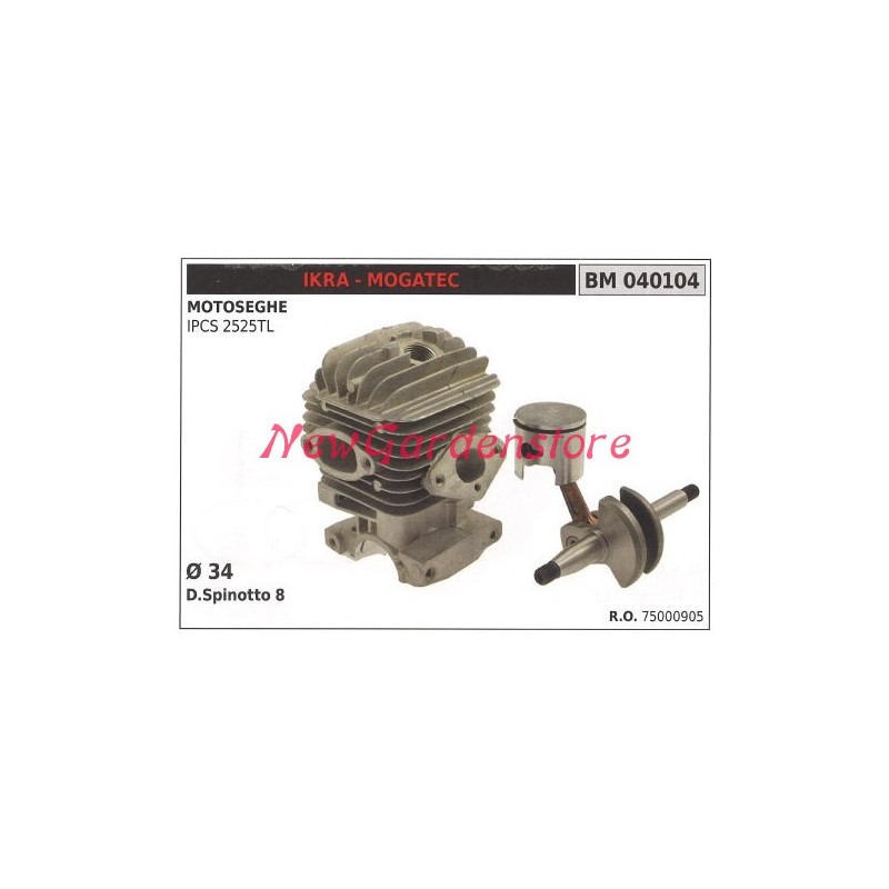 Segments de piston cylindrique IKRA moteur de tronçonneuse IPCS 2525TL 040104