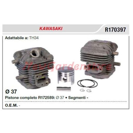 Cylinder piston rings KAWASAKI brushcutter TH34 R170397 | Newgardenstore.eu