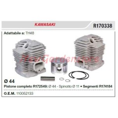 KAWASAKI débroussailleuse TH48 segments de cylindre à piston R170338 | Newgardenstore.eu