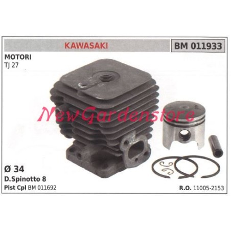 Piston cylinder segments KAWASAKI brushcutter TJ 27 011933 | Newgardenstore.eu