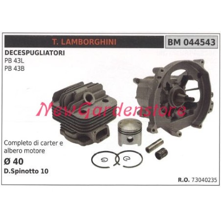 Cylindre à segments de piston pour débroussailleuse LAMBORGHINI PB 43L 43B 044543 | Newgardenstore.eu