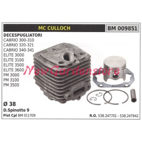 Kolben-Zylinder-Segmente MC CULLOCH Bürstenmäher CABRIO 300 009851 | Newgardenstore.eu
