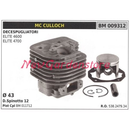 Segmentos cilindro pistón MC CULLOCH motor combustión ELITE 4600 009312 | Newgardenstore.eu