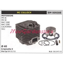 Cilindro pistone segmenti MC CULLOCH motore motosega PM 36 38  009308