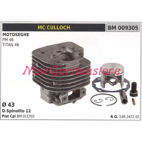 Segments de piston MC CULLOCH tronçonneuse PM 46 TITAN 46 009305 | Newgardenstore.eu