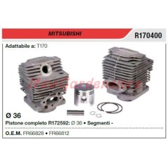 Segmentos de cilindro de pistón MITSUBISHI desbrozadora T170 R170400 - FR66828