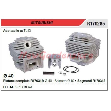 Piston cylinder segments MITSUBISHI brushcutter TL43 R170285 | Newgardenstore.eu