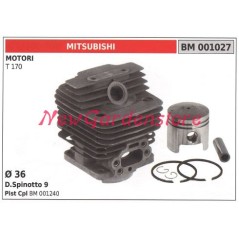 Cilindro pistone segmenti MITSUBISHI motore decespugliatore T 170 001027 | Newgardenstore.eu