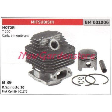 Cilindro pistone segmenti MITSUBISHI motore decespugliatore T 200 001006 | Newgardenstore.eu