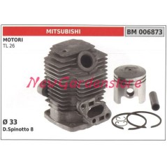 Cilindro pistone segmenti MITSUBISHI motore decespugliatore TL 26 006873