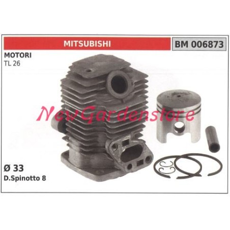 Cilindro pistone segmenti MITSUBISHI motore decespugliatore TL 26 006873 | Newgardenstore.eu