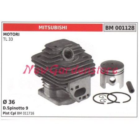 Piston cylinder segments MITSUBISHI brushcutter engine TL 33 001128 | Newgardenstore.eu