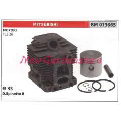 Cilindro pistone segmenti MITSUBISHI motore decespugliatore TLE 26 013665 | Newgardenstore.eu
