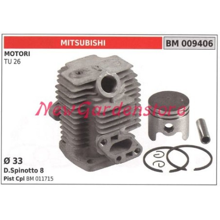 Kolben-Zylinder-Segmente MITSUBISHI Bürstenmäher-Motor TU 26 009406 | Newgardenstore.eu