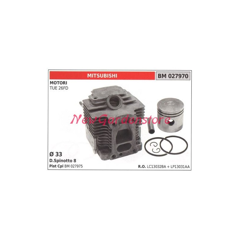 Segments de cylindre de piston MITSUBISHI débroussailleuse TUE 26FD 027970