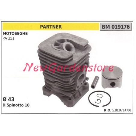 Cilindro pistone segmenti PARTNER motore motosega PA 351 019176 | Newgardenstore.eu