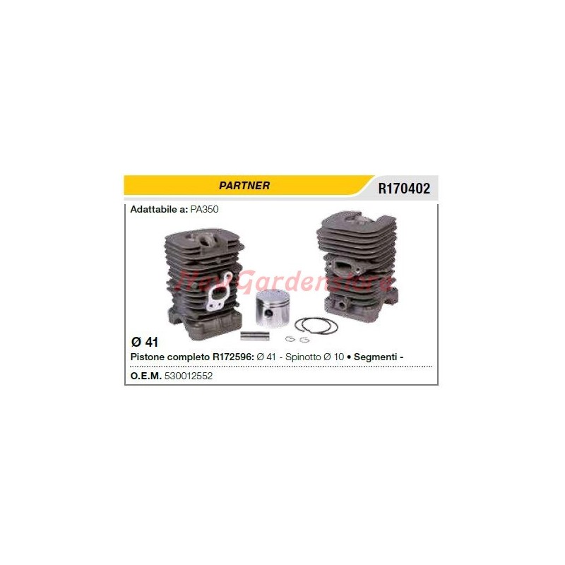 Cilindro pistone segmenti PARTNER motosega PA350 R170402