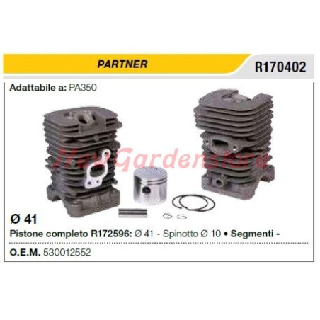 Cilindro pistone segmenti PARTNER motosega PA350 R170402 | Newgardenstore.eu