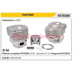 Cilindro pistone segmenti PARTNER troncatore K950 R170369 506155506 - 506155504 | Newgardenstore.eu