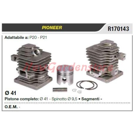 PIONEER tronçonneuse P20 P21 segment piston cylindre R170143 | Newgardenstore.eu