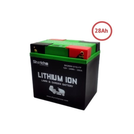 SKYRICH lithium battery lawn mower tractor capacity 28Ah voltage 12V | Newgardenstore.eu