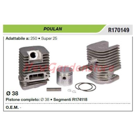 POULAN 250 super 25 brushcutter segment piston cylinder R170149 | Newgardenstore.eu